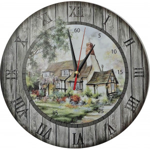 Moderne Wanduhr, Wanduhr aus Holz, Sperrholz