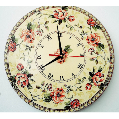 Römische Wanduhr mit Blumenmotiv