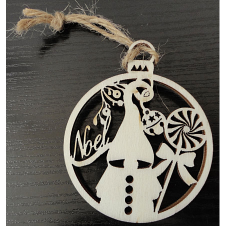 Ornamente aus Holz und Kunststoff, Weihnachtsschmuck, Vintage-Accessoires aus Holz