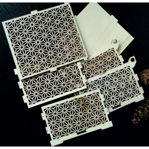 Holz- und Kunststoffdekorationen, Weihnachtsschmuck, Vintage-Accessoires aus Holz 2