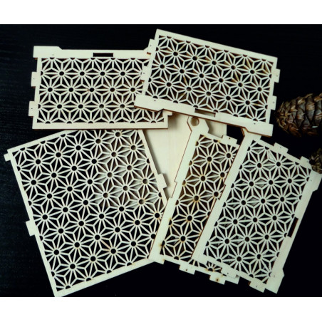 Holz- und Kunststoffdekorationen, Weihnachtsschmuck, Vintage-Accessoires aus Holz