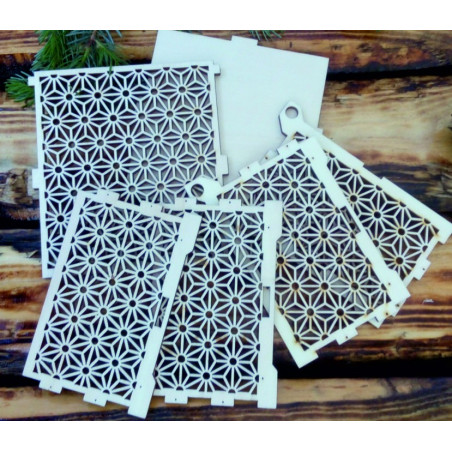 Holz- und Kunststoffdekorationen, Weihnachtsschmuck, Vintage-Accessoires aus Holz