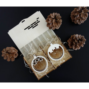 Holz- und Kunststoffornamente, Weihnachtsornamente, Vintage-Accessoires aus Holz 2