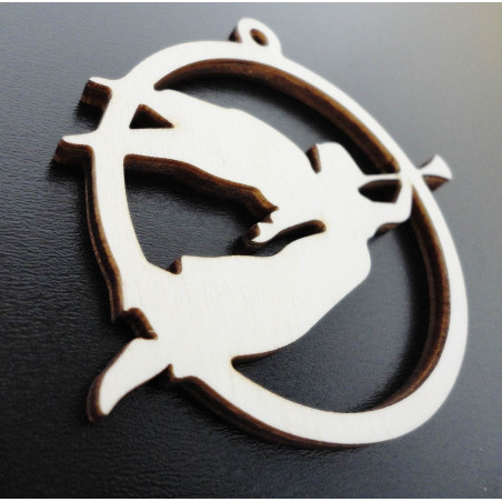 Ornamente aus Holz und Kunststoff, Weihnachtsschmuck, Vintage-Accessoires aus Holz