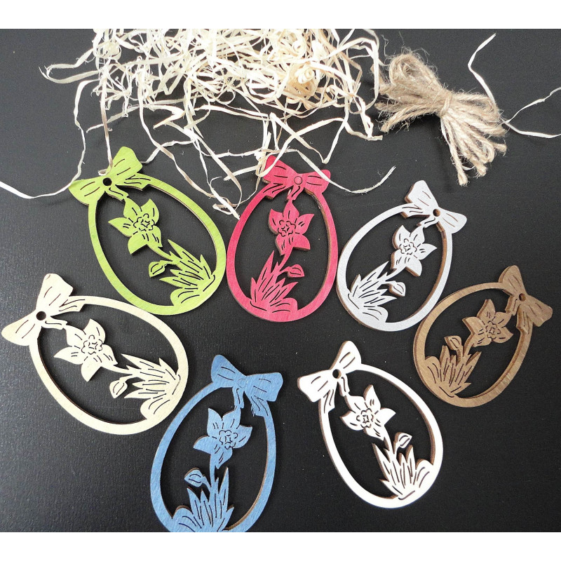 Holz- und Kunststoffornamente, Weihnachtsornamente, Vintage-Accessoires aus Holz