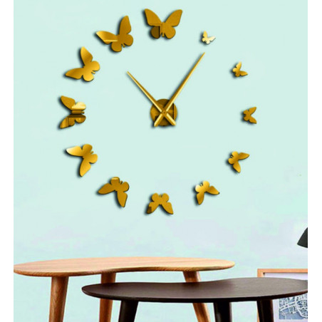 Wanduhr zum Aufkleben, Luxusuhr auf Stent, Uhr aus Kunststoff