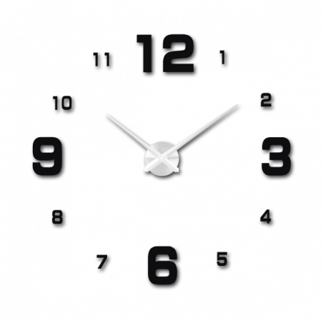 Wanduhr zum Aufkleben, Luxusuhr auf Stent, Uhr aus Kunststoff