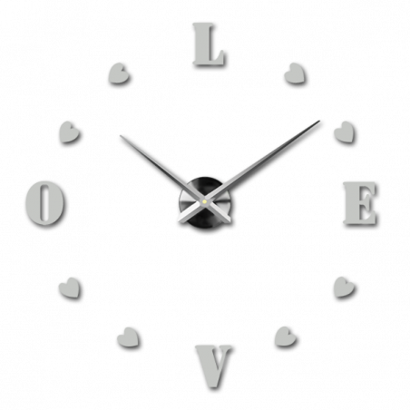 Wanduhr zum Aufkleben, Luxusuhr auf Stent, Uhr aus Kunststoff