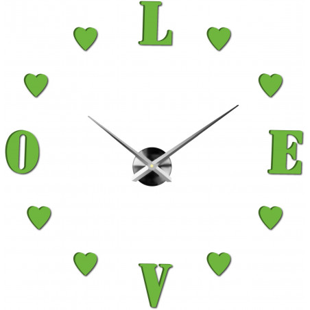 Wanduhr zum Aufkleben, Luxusuhr auf Stent, Uhr aus Kunststoff