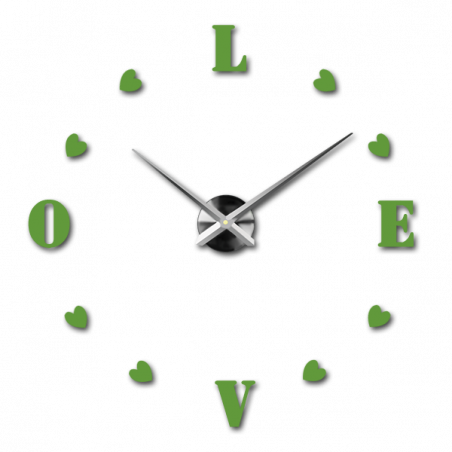 Wanduhr zum Aufkleben, Luxusuhr auf Stent, Uhr aus Kunststoff