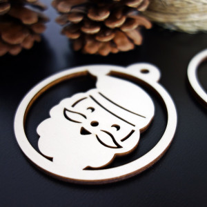 Weihnachtsschmuck - Weihnachtsmann, Größe: 79x90 mm 2