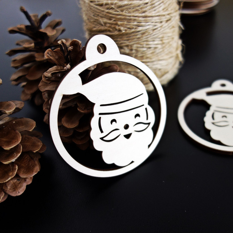 Weihnachtsschmuck - Weihnachtsmann, Größe: 79x90 mm