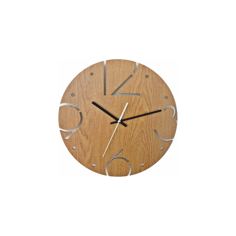 Moderne Wanduhr, Wanduhr aus Holz, Sperrholz