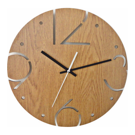 Moderne Wanduhr, Wanduhr aus Holz, Sperrholz