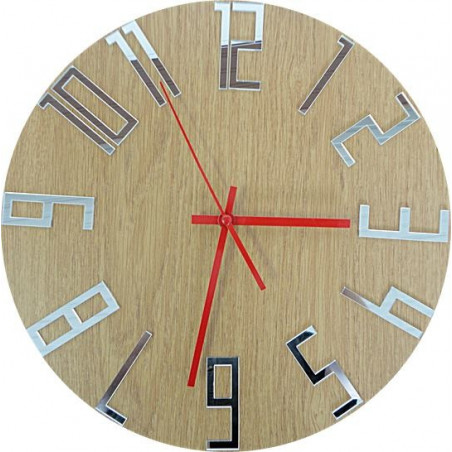 Moderne Wanduhr, Wanduhr aus Holz, Sperrholz