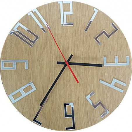 Moderne Wanduhr, Wanduhr aus Holz, Sperrholz