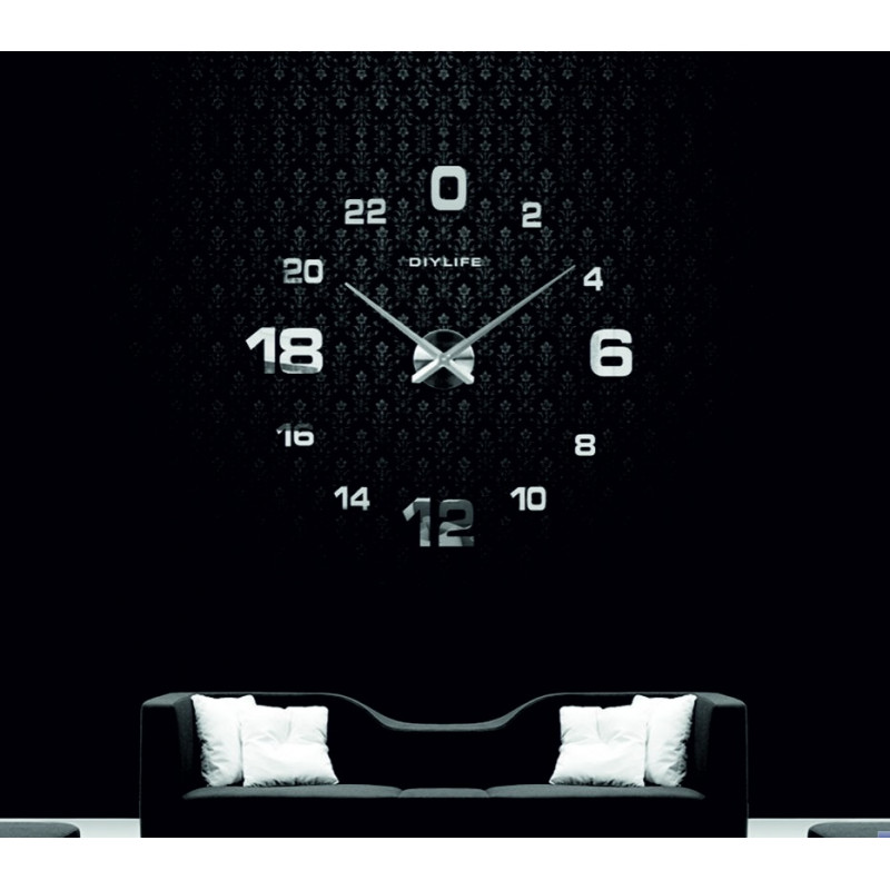 Selbstklebende Wanduhr, Luxusuhr auf Ständer, Kunststoffuhr