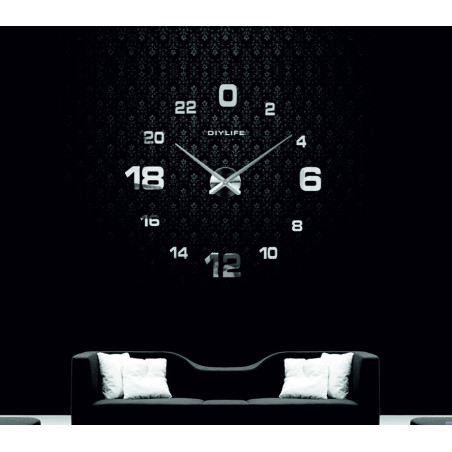 Selbstklebende Wanduhr, Luxusuhr auf Ständer, Kunststoffuhr