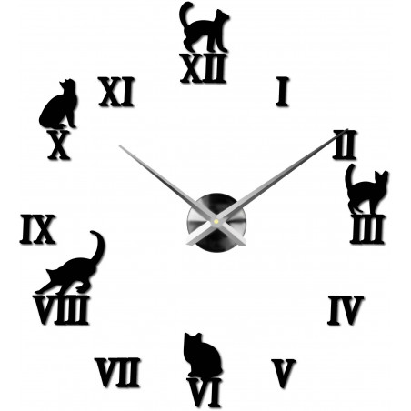 Selbstklebende Wanduhr, Luxusuhr auf Ständer, Kunststoffuhr