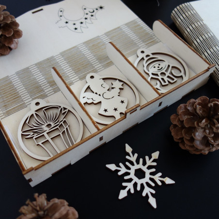 Weihnachtsschmuck aus Holz, 1 Set-18 Stück