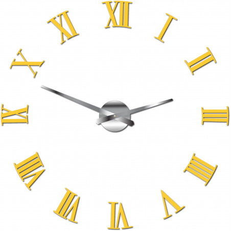 Klebende Wanduhr Roman 2D Plexiglas