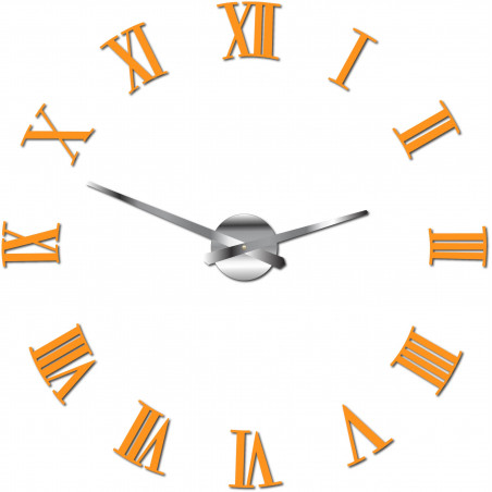 Klebende Wanduhr Roman 2D Plexiglas