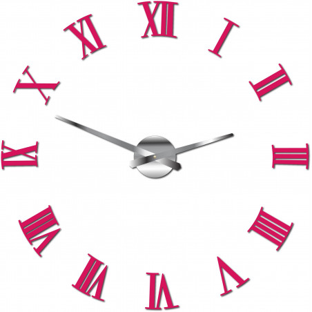 Klebende Wanduhr Roman 2D Plexiglas