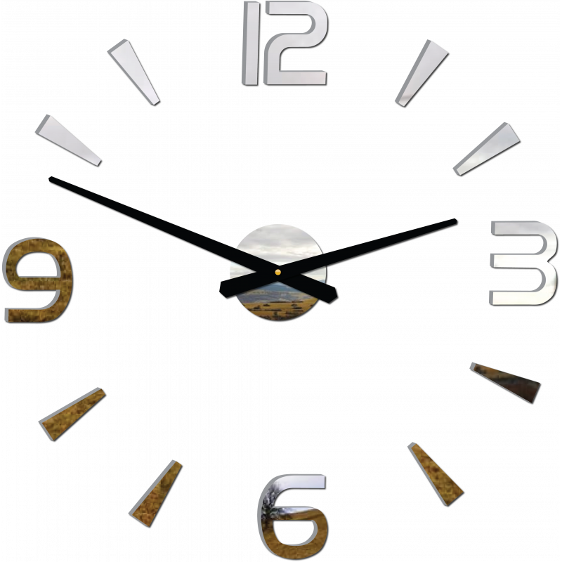 Moderne Wanduhr selbstklebend Stor 2D Plexiglas