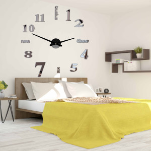 Moderne Wanduhr mit sieben 2D-Plexiglasspiegeln