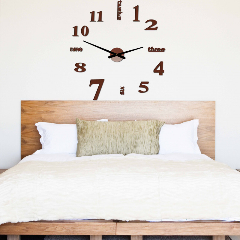 Moderne Wanduhr sieben 2D Plexiglas SPIEGEL