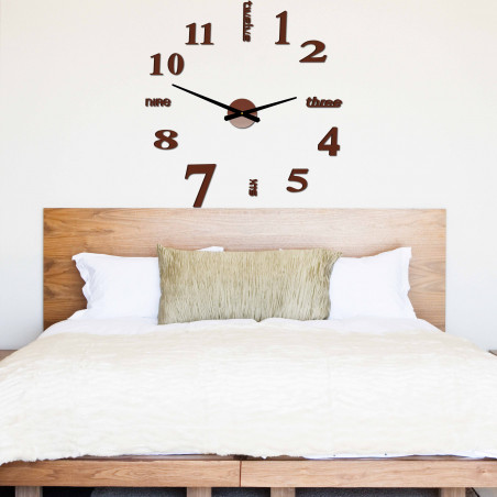 Moderne Wanduhr sieben 2D Plexiglas SPIEGEL