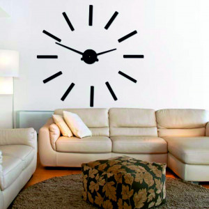 Wandtattoo Uhr Modernes Design 2D MIRROR Plexiglas