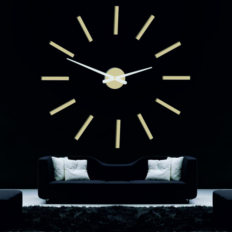 Moderne Wanduhr 2D Plexiglas SPIEGEL