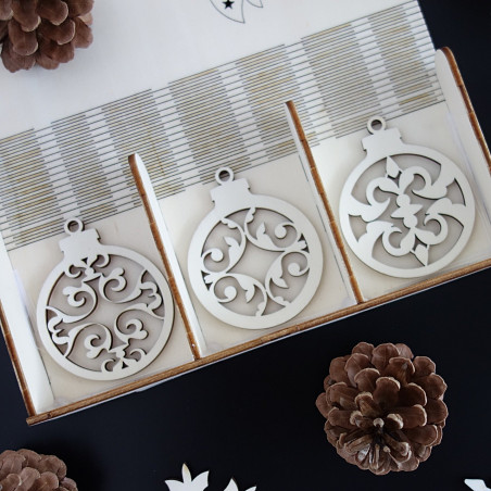 Holz Weihnachtsschmuck, 1 Satz-18 Stück