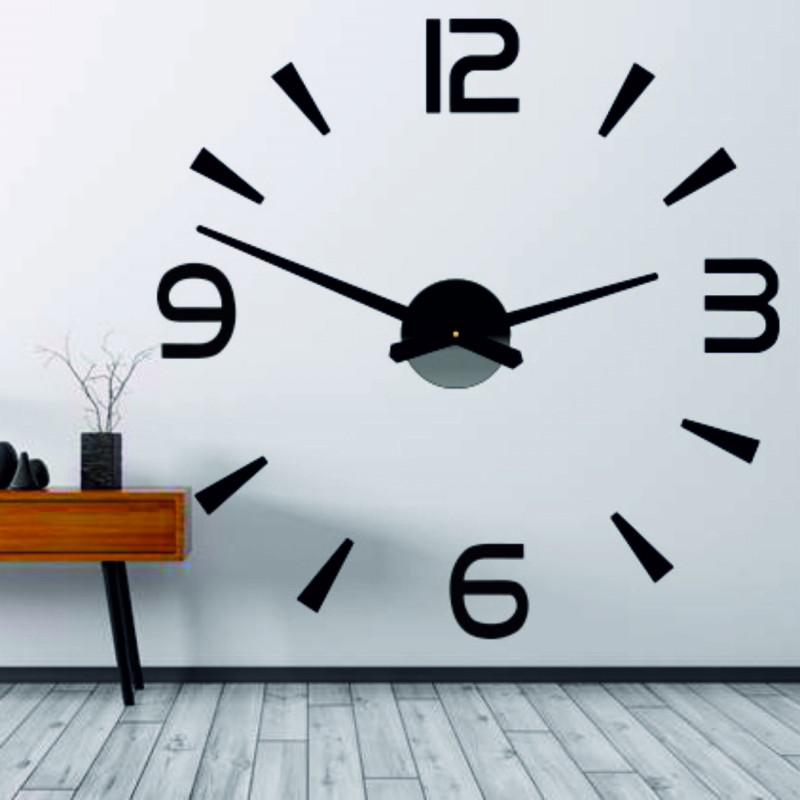 Klebende Wanduhr, Luxusuhr auf Stent, Plastikuhr