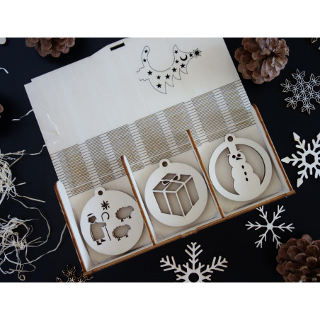 Holz Weihnachtsschmuck, 1 Satz-18 Stück