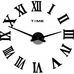 Wanduhr mit aufklebbaren römischen Ziffern 2