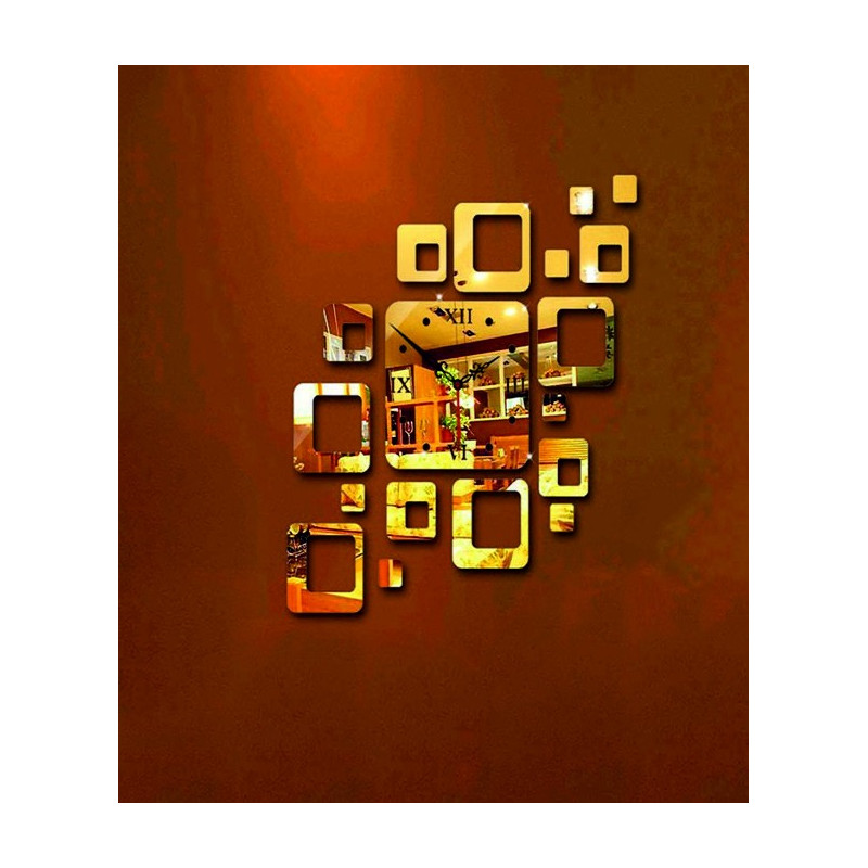Moderne quadratische Wanduhr 50x40 cm FIGARO