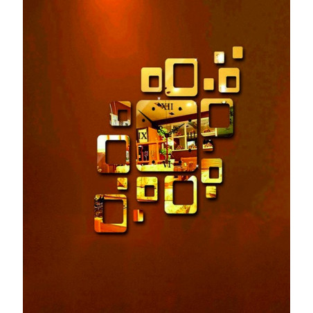 Moderne quadratische Wanduhr 50x40 cm FIGARO