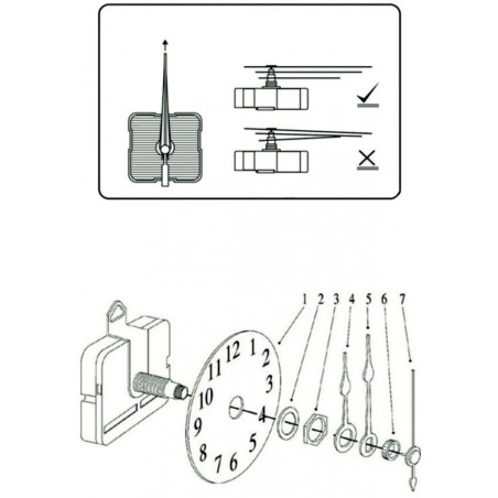 Moderne quadratische Wanduhr 50x40 cm FIGARO