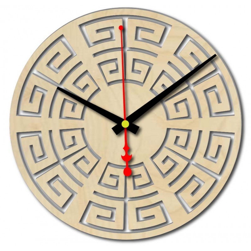 Wanduhr aus Schichtholz 4 mm Farbstoff FARBE