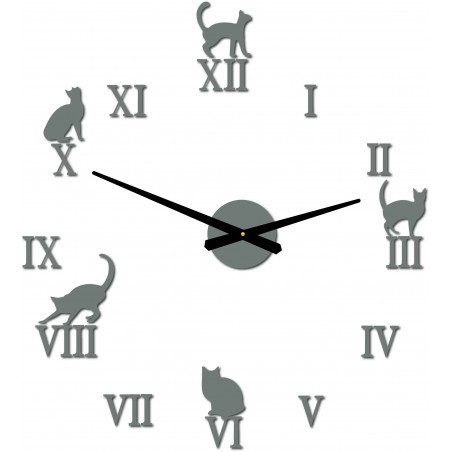 Katzen-Wanduhr
