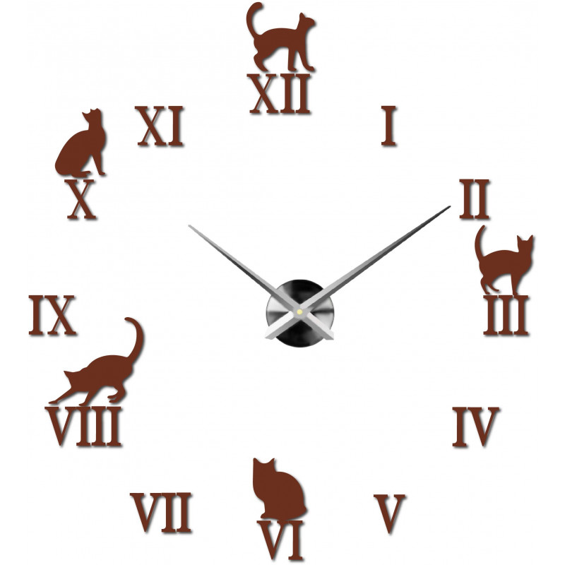 DIY Katzen-Wanduhr, Katzen-Wandaufkleber-Uhr