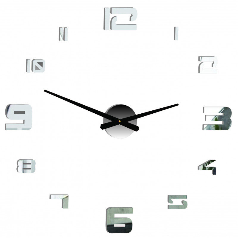 Wanduhr selbstklebend groß Plexiglas DIY STRONGO