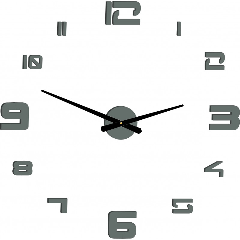 Wanduhr Kleber groß Plexi DIY STRONGO