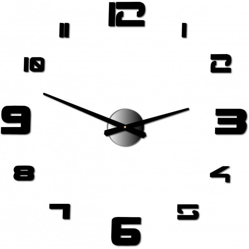 Wanduhr selbstklebend groß Plexiglas DIY STRONGO
