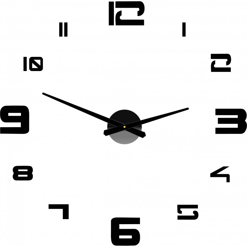 Wanduhr selbstklebend groß Plexiglas DIY STRONGO