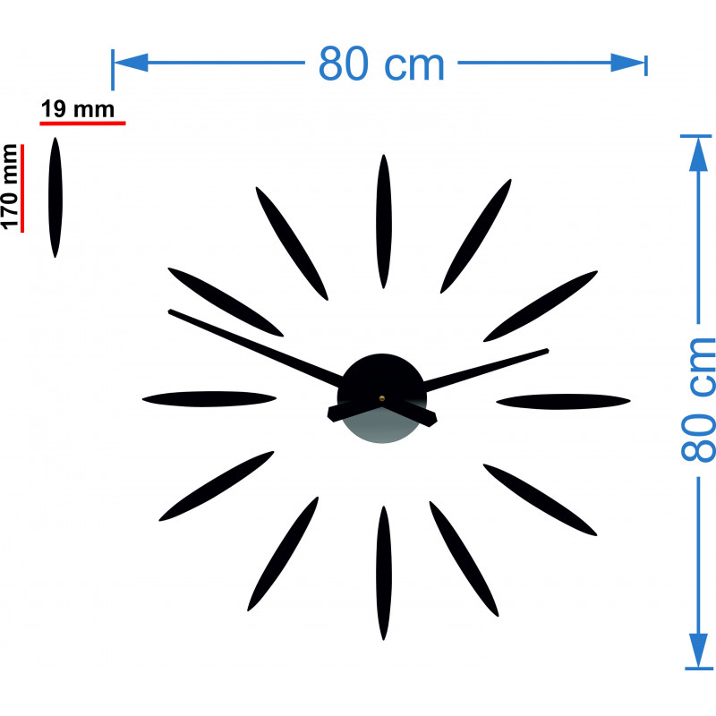 Wanduhr Sticky Sun Rays