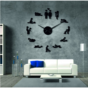 Kamasutra Spiegelwanduhr DIY 3D HROBESO 2