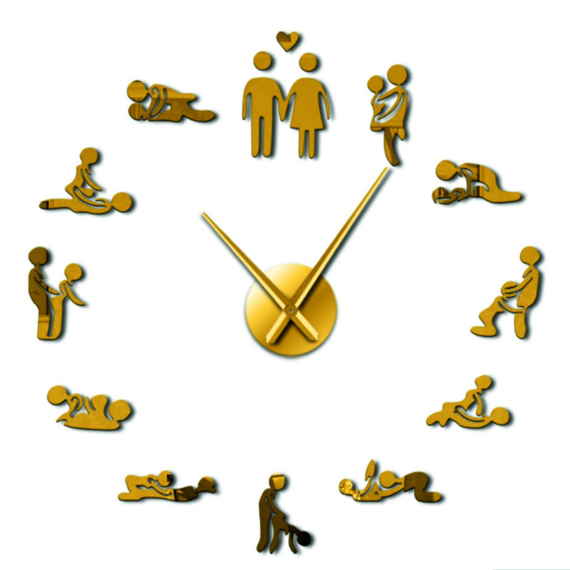 Kamasutra Spiegelwanduhr DIY 3D HROBESO